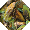 Whole NZ green shell mussels